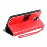 Wholesale Samsung Galaxy Note 3 Slim Flip Leather Wallet Case (Red Black)